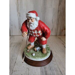 Possible dreams 1991 Santa's time off golfing ceramic vintage‎ Xmas figure